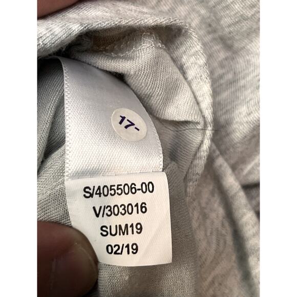 Athleta Apres Dress Womens Medium Light Gray Cap Sleeve Ruched Stretch Fitted - Picture 5 of 10